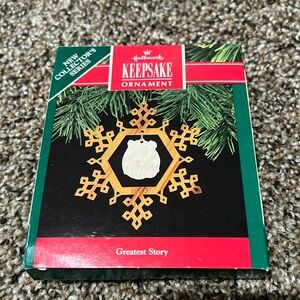 1990 vintage hallmark keepsake ornament “greatest story”